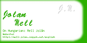 jolan mell business card